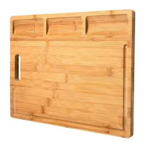 Tabla de cortar de bambú grande, bloque de carnicero, tabla de cortar de madera - Product Image 1