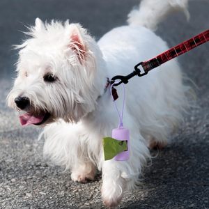 Huamaohengchun - Dispensador de Bolsas para Excrementos de Perro para Correa, Dispensador Portátil de Plástico Ligero con Lazo Elástico, Bolsa Resistente para Desechos de Mascotas - Product Image 6