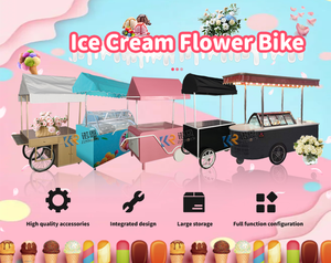 Carrito de Helados <span class=keywords><strong>El</strong></span>éctrico Portátil con Color Personalizado, Carrito de Helados Móvil con Sombrilla - Product Image 6