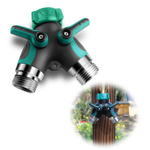 Répartiteur de <span class=keywords><strong>tuyau</strong></span> d'<span class=keywords><strong>arrosage</strong></span> de jardin 2 voies 3/4 pouce Adaptateur de connecteur en Y pour robinets intérieurs et extérieurs Outils de jardin Plastique et alliage de zinc - Product Image 1