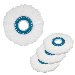 Anpassbare werksseitige runde Boden reinigung Cotton Mop Ersatz Easy Mikro faser Wet Dry Mop Refill