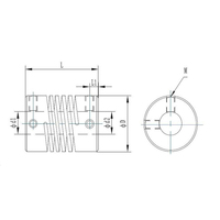 Coupleur d'arbre de moteur CNC en aluminium, flexible, 4mm à 10mm, OD 19x25mm, vente en gros, livraison directe