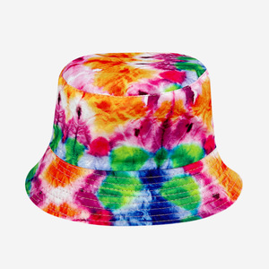Unisex Poly Cott Wales Utility Order Soft Jaquemus Festival Blue Printed Bucket Hat - Product Image 5