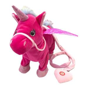 Juguete <span class=keywords><strong>interactivo</strong></span> de peluche de <span class=keywords><strong>unicornio</strong></span>, figura de caballo de Ángel de peluche eléctrico con relleno de algodón PP, regalo para caminar y cantar para niños - Product Image 5