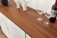 Buffet moderne de luxe, gris et blanc, en bois laqué chinois, style nordique simple, finition brillante