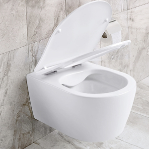 Ensemble WC encastré avec réservoir dissimulé, économie d'énergie domestique, double chasse d'eau, WC moderne - Product Image 1