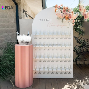 Support mural pour champagne en acrylique personnalisé pour décoration de mariage, porte-verre, présentoir mural pour champagne - Product Image 1