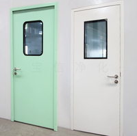 Puerta de Cuarto Limpio de Acero Personalizada de Fábrica, Hermética, con Aislamiento Acústico de 65 dB, para Purificación, GMP, Farmacéutica, Hospitalaria y Quirúrgica