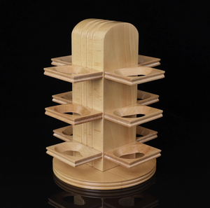 Expositor de Pipas de Tabaco de Madera de Arce, Roble y Cerezo Personalizado de Fábrica China con Función DIY para Tiendas - Product Image 4