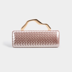 Factory Direct sale evening bags Bulk OEM Woven PU Leather bags Custom logo top Handle handbags Wholesale Women's clutch Bags - Product Image 4