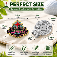 Marcador de Pelota de Golf de Aleación de Zinc en Stock, Marcador Metálico para Gorra, Listo para Enviar, Venta al por Mayor, Regalo para Golfistas, Múltiples Diseños, a Granel