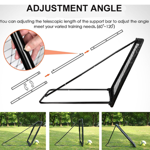 DKS Approvisionnement D'usine Portable Réglable Durable Football Rebondisseur 84x84cm Écologique Étanche Noir Football Rebond Net - Product Image 4