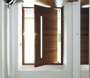 Photos de portes d'entrée modernes personnalisées en teck – Designs de portes principales en bois de teck - Product Image 3