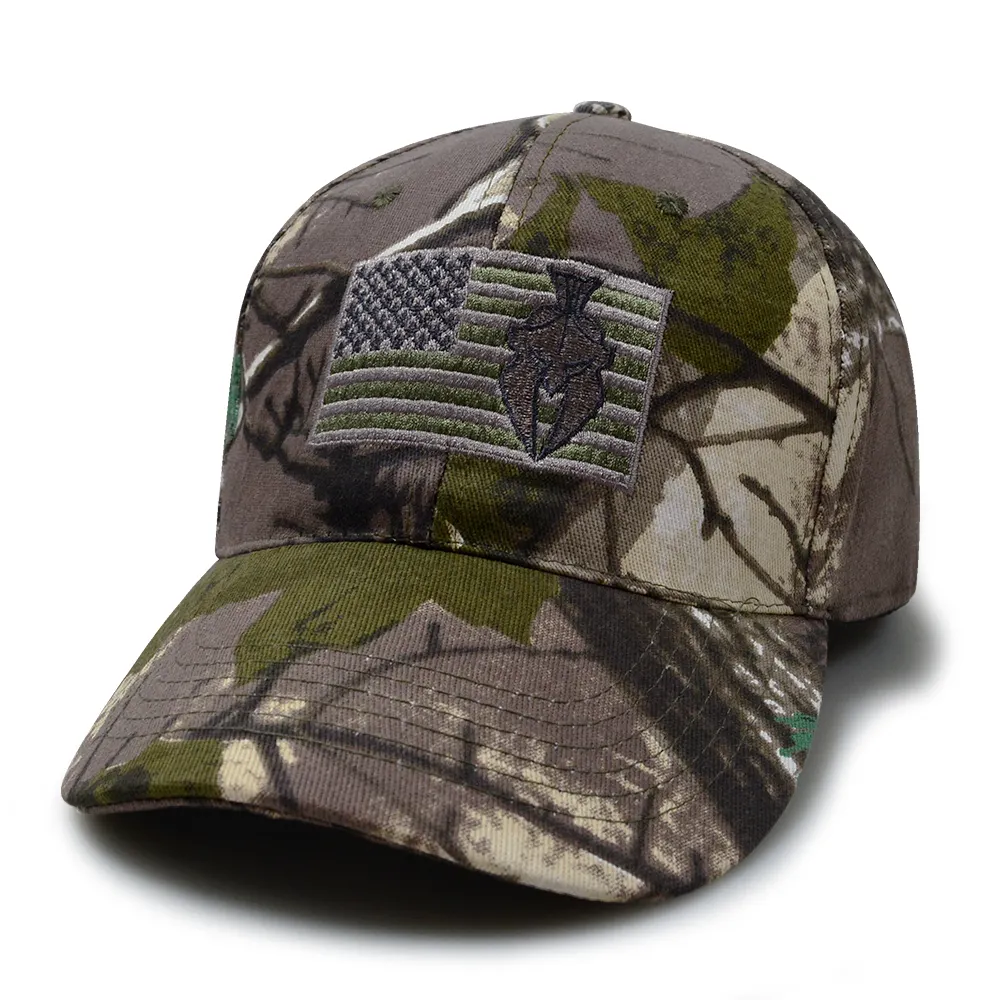 Camo 6 Painel Ajustável Baseball Cap Custom América Bordado Logotipo Esportes Chapéus EUA Bandeira Nacional Sports Caps