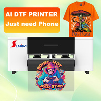 Imprimante DTF AI Sunika, nouveau produit développé, impression directe sur film avec tête d'impression Xp600 F1080 pour les petites entreprises de t-shirts