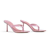 Mules 2026 en cuir vert laminé à talon moyen, style habillé, chaussures de marche pour femme