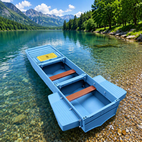 Bateau de pêche détachable léger et écologique en PE, embarcation portable anti-collision pour la pêche de loisir