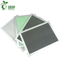 Filtre à air primaire réticulé à cellules ouvertes personnalisé mousse polyuréthane éponge haute capacité de poussière cadre en aluminium panneau lavable