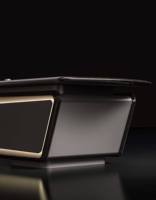 Scrivania Direzionale di Design Moderno di Alta Gamma a Forma di L per Manager e Dirigenti, Arredamento per Ufficio Commerciale con Superficie in Pelle e Legno per Uso Domestico
