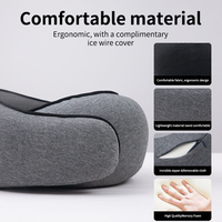 Oreiller de voyage en mousse à mémoire de forme en forme de U à 360 degrés pour avion et camping, option de logo personnalisé