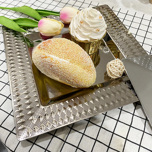 BPA miễn phí rèn thiết kế Dot rim nhựa tấm vuông tùy chỉnh màu sắc nhựa món ăn cho Đảng Wedding - Product Image 4