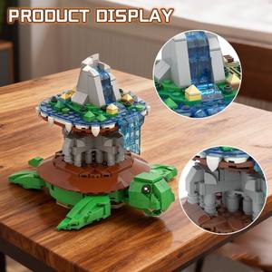 Funbuild creativo Discworld World Turtle Great a Tuin <span class=keywords><strong>Tower</strong></span> escultura cinética giratoria bloques de construcción juguetes educativos para niños - Product Image 6