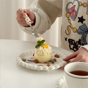 Plato de Estilo Crema de Alta Gama, Plato Creativo para Frutas y Pasta, Plato para Comida Occidental, Vajilla Francesa de Alta Gama, Plato para Desayuno, Plato para Pasta - Product Image 4