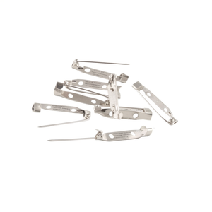 Spille per abiti Ilan 20mm colore argento 25 pz Accessori moda - Product Image 1