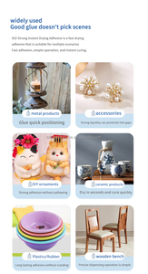 Adhesivo Instantáneo de Doble Componente Epoxi FZR GUOELEPHANT 502, Pegamento de Fijación en 5 Segundos para Metal, Trabajos de Madera y Embalaje, Transparente - Product Image 4