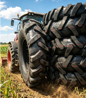 Nouveau pneu agricole R1 pour tracteur 18.4-34/12.4-24/13.6-24/7.50-16 OTR, pneu plein diagonale avec chambre à air