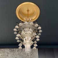 Lustre suspendu personnalisable en fer doré et cristal, LED multicolore, haute température de couleur, CRI 90, installation facile, style Villa-Nordique Européen