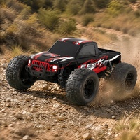 Camion RC tout-terrain 4x4 avec carrosserie robuste en métal, absorption des chocs, lumières, marche avant/arrière, chargeur pour jeu en extérieur