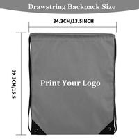 Sac à cordon décontracté imperméable d'usine, petit sac de sport, sacs de sport multicolores personnalisés, sac à cordon en polyester avec fermeture éclair