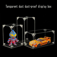 Vitrine acrylique personnalisée pour collection boîte de présentation transparente en forme de rectangle pour poupée modèle de figurine Lego assemblée en usine