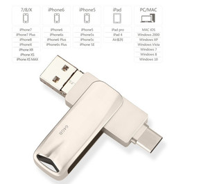 เคสโลหะ Q9ปากกาแบบพกพา4in1หรูหรา USB 3.0แฟลชไดรฟ์สำหรับ <span class=keywords><strong>iPhone</strong></span> 4GB 8GB 16GB 32GB 64GB 128GB - Product Image 6