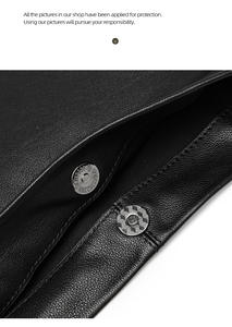 Sac fourre-tout de luxe en cuir véritable noir, style décontracté, grande capacité, avec fermeture éclair, pour femme, vente en gros - Product Image 6