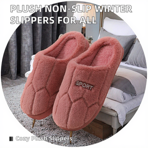Nouvelles pantoufles d'hiver chaudes et tendance pour femmes et hommes, en peluche douce, plateforme avec fonction antidérapante, pantoufles fermées en fourrure moelleuse pour la chambre à coucher - Product Image 2