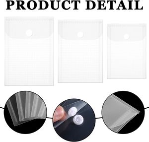 <span class=keywords><strong>Buste</strong></span> in Plastica Trasparente con Chiusura a Scatto, Impermeabili, per Archiviazione Ufficio, Foto, Documenti, Adesivi e Ricevute - Product Image 4