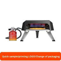 Four à pizza au gaz portable, conception OEM/ODM directe usine, 12/16 pouces, pliable, sans fumée et coupe-vent, barbecue extérieur