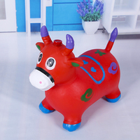 Caballo Inflable de PVC Multicolor Personalizado con Música y Pintura, Juguete de Salto para Niños