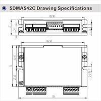 Contrôleur numérique CNC LEESN 5DM542C pour moteur pas à pas 5 phases, MAX 4.2A 8-50V, résolution micro-pas 16-51200, 147W pour CNC