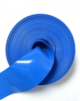 Film thermorétractable en PVC bleu 18650 pour l'emballage de batteries au lithium, largeur 30-150 mm, tube rétractable isolant, modèle PVC170MM