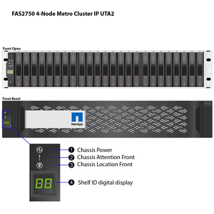 NAJ-1501 хранения NetApp FAS2750 111-02889 + B2 111-02811 + B0 2U 24x900 ГБ 6 Гбит/с SAS-2 2,5 "HDD 2x системный модул 2x PSU - Product Image 3