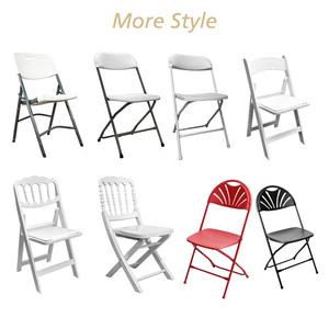 A buon mercato All'aperto Garden Chiesa Commercio All'ingrosso Da Sposa Bianco di <span class=keywords><strong>Plastica</strong></span> Della Resina Sedia Pieghevole - Product Image 2