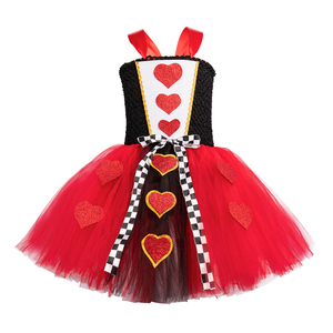 Costumes de films et de séries télévisées, nouvelle arrivée, robe tutu rouge <span class=keywords><strong>Reine</strong></span> des Cœurs, ensemble corset, filles, enfants, Halloween, costume de cosplay de fée - Product Image 2