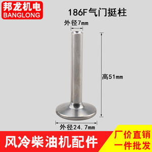 Nouvelles pièces de moteur diesel refroidi par air 170/173/178F/186FA/188F pour motoculteurs agricoles : câbles de soupape, tiges de soupape et tappets - Product Image 5