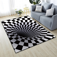 Großhandel Maschinengefertigte Wendbare Geometrische Muster Polyester Stoff Abstrakte Muster Teppiche Wohnzimmer Groß