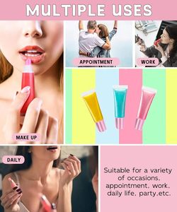 Tubes souples vides en plastique rose de 10 ml avec bouchon à vis pour gloss, blush, baume à lèvres et crème pour les yeux – Emballage cosmétique - Product Image 2