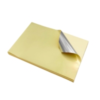 Feuilles de papier autocollant vinyle brillant doré format A4, imperméables, adhésives de qualité supérieure, vinyle métallique pour imprimante jet d'encre/laser