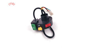 ZHAO HUA Commutateur de signalisation lumineux 3-en-1 pour vélo <span class=keywords><strong>électrique</strong></span>, scooter, VTT, <span class=keywords><strong>quad</strong></span>, klaxon ON/OFF, guidon de 22 mm, moto, noir - Product Image 2